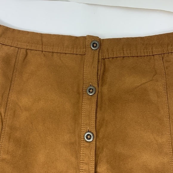 Hollister Brown suede Mini Skirt womens Juniors size 9 - Picture 4 of 11